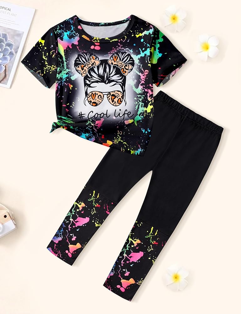 Amazon.com: DONWEN 4T Girls Clothes Size 5 Girls Outfits Tie